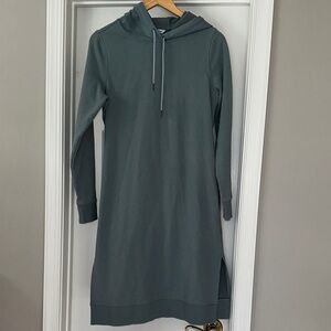 Athleta Green Midi Hoodie Dress